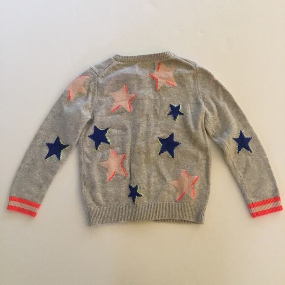 Kids Star Pattern Cardigan - Gray and Pink - Picture 5 of 6